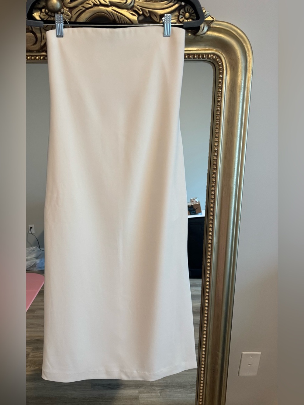Theory Cream Strapless Midi Dress - Picture 6 of 10